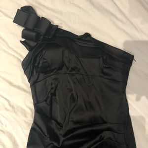 Black one shoulder dress